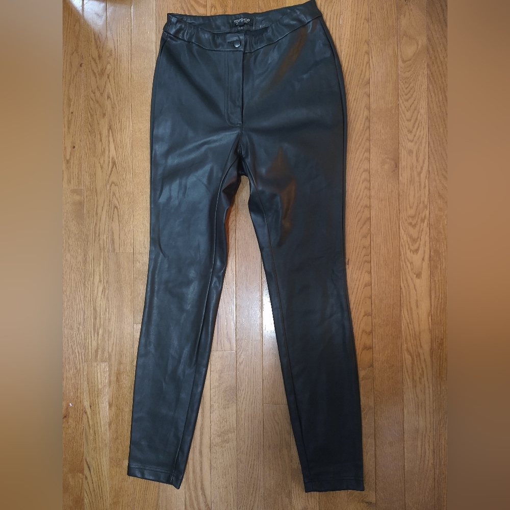 Topshop faux leather pants